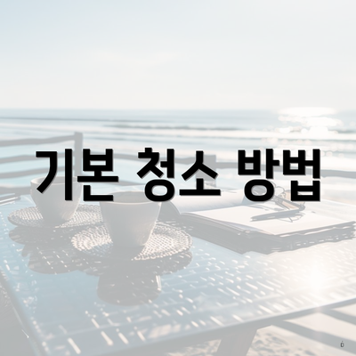 기본 청소 방법