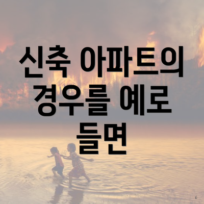 신축 아파트의 경우를 예로 들면