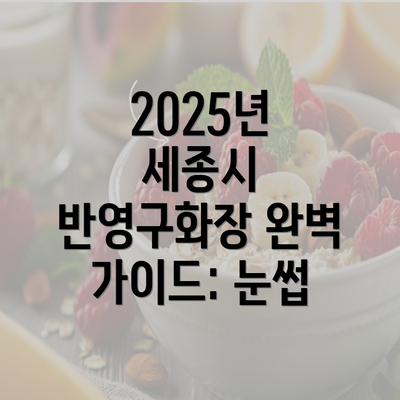 2025년 세종시 반영구화장 완벽 가이드: 눈썹