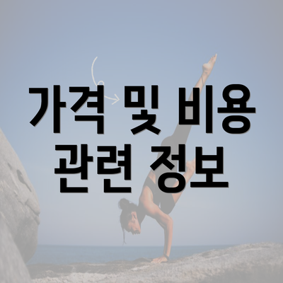 가격 및 비용 관련 정보