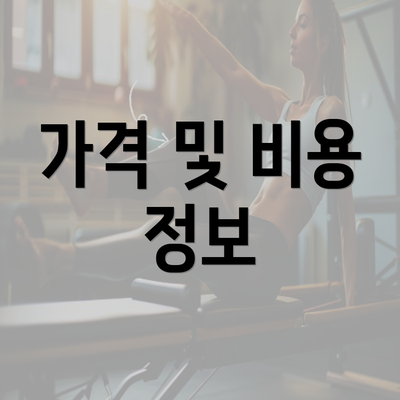 가격 및 비용 정보