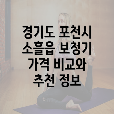 경기도 포천시 소흘읍 보청기 가격 비교와 추천 정보