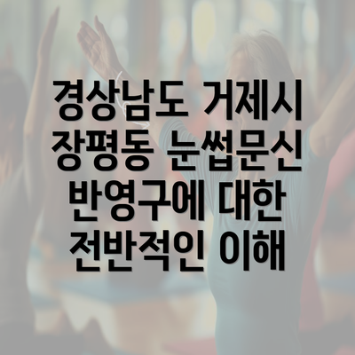 경상남도 거제시 장평동 눈썹문신 반영구에 대한 전반적인 이해