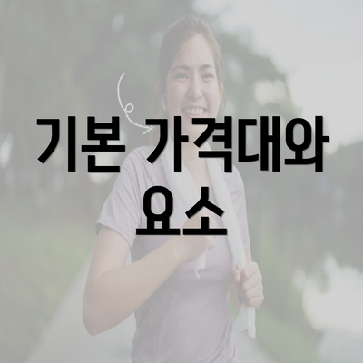 기본 가격대와 요소