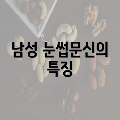 남성 눈썹문신의 특징