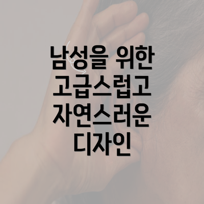 남성을 위한 고급스럽고 자연스러운 디자인