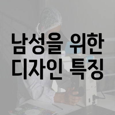 남성을 위한 디자인 특징