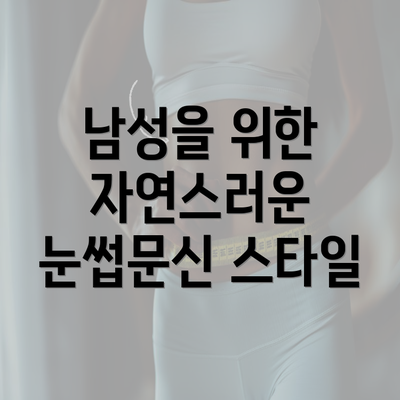 남성을 위한 자연스러운 눈썹문신 스타일