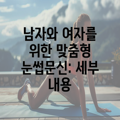 남자와 여자를 위한 맞춤형 눈썹문신: 세부 내용