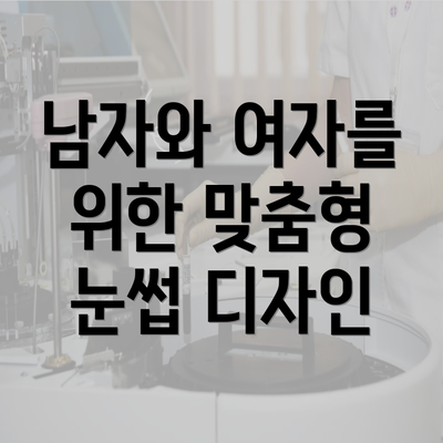 남자와 여자를 위한 맞춤형 눈썹 디자인