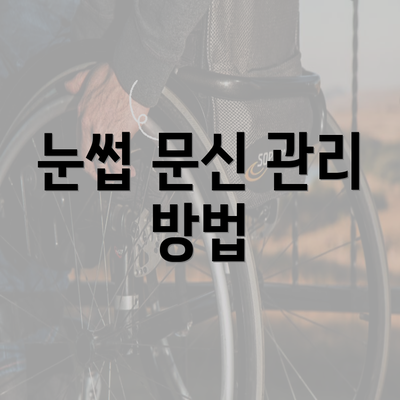 눈썹 문신 관리 방법