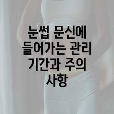 눈썹 문신에 들어가는 관리 기간과 주의 사항