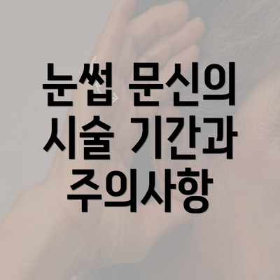 눈썹 문신의 시술 기간과 주의사항