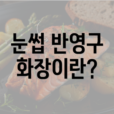 눈썹 반영구 화장이란?