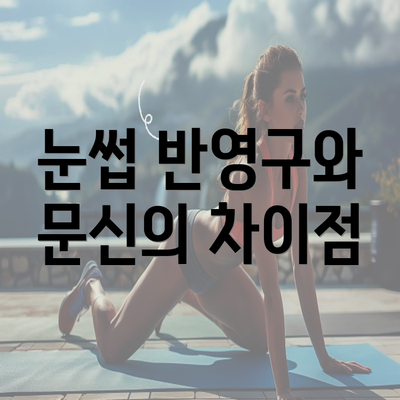 눈썹 반영구와 문신의 차이점