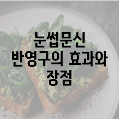 눈썹문신 반영구의 효과와 장점