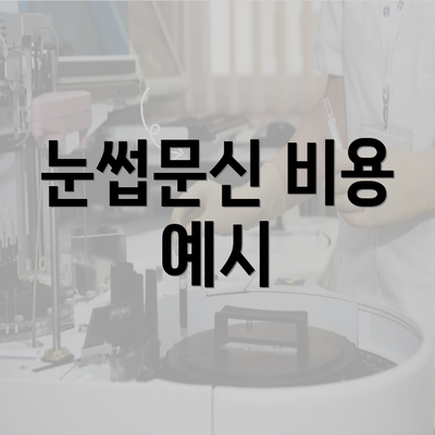 눈썹문신 비용 예시