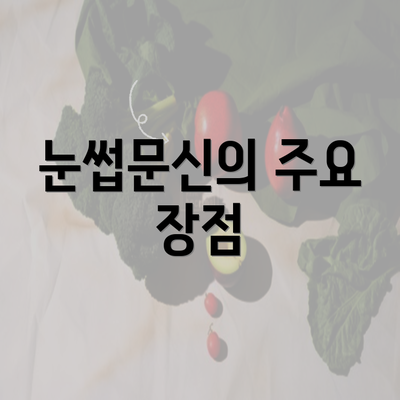 눈썹문신의 주요 장점