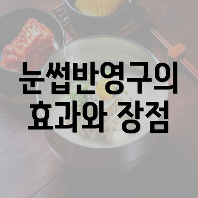 눈썹반영구의 효과와 장점