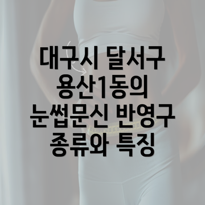 대구시 달서구 용산1동의 눈썹문신 반영구 종류와 특징