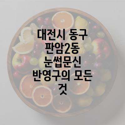 대전시 동구 판암2동 눈썹문신 반영구의 모든 것