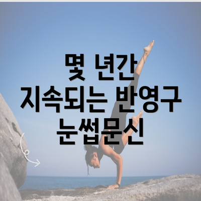 몇 년간 지속되는 반영구 눈썹문신