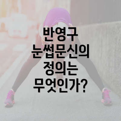 반영구 눈썹문신의 정의는 무엇인가?