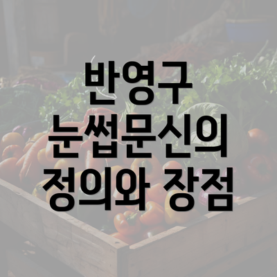 반영구 눈썹문신의 정의와 장점