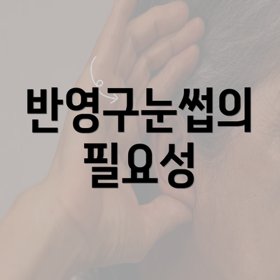 반영구눈썹의 필요성