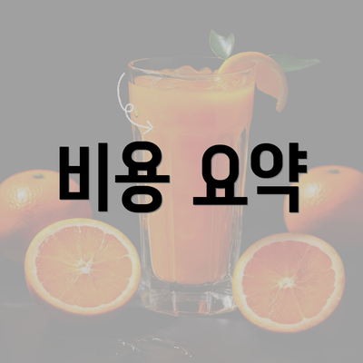 비용 요약