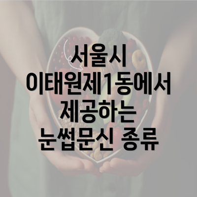 서울시 이태원제1동에서 제공하는 눈썹문신 종류