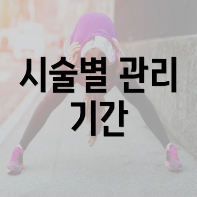 시술별 관리 기간