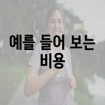 예를 들어 보는 비용