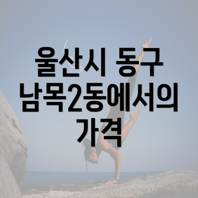 울산시 동구 남목2동에서의 가격