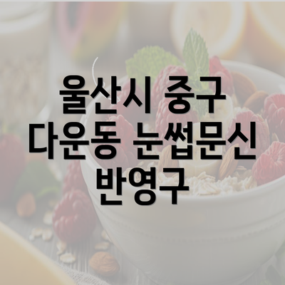 울산시 중구 다운동 눈썹문신 반영구