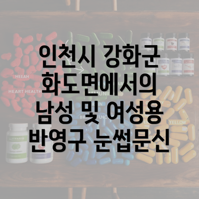 인천시 강화군 화도면에서의 남성 및 여성용 반영구 눈썹문신