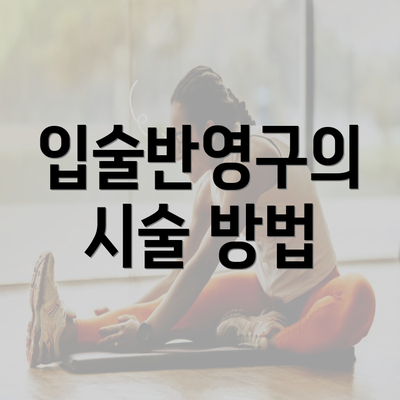 입술반영구의 시술 방법