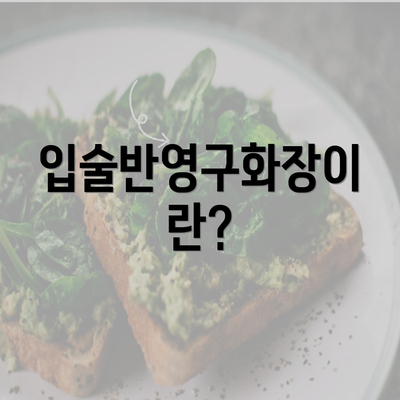 입술반영구화장이란?