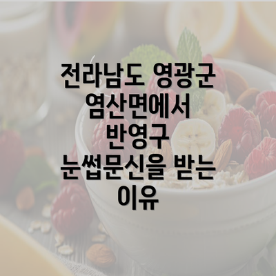 전라남도 영광군 염산면에서 반영구 눈썹문신을 받는 이유