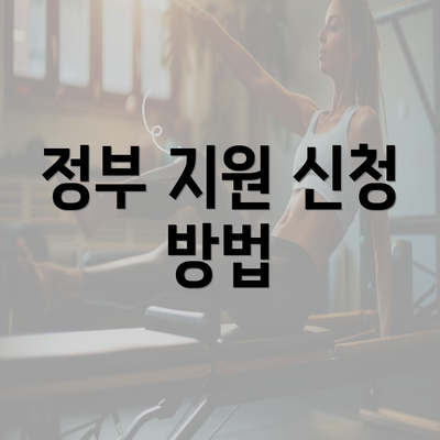 정부 지원 신청 방법