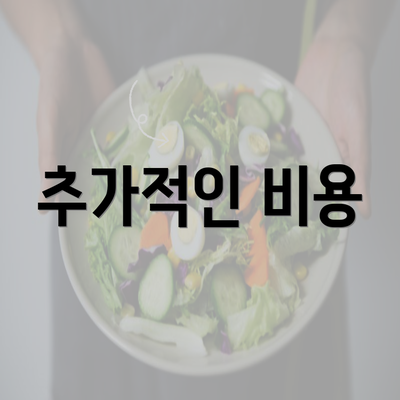 추가적인 비용