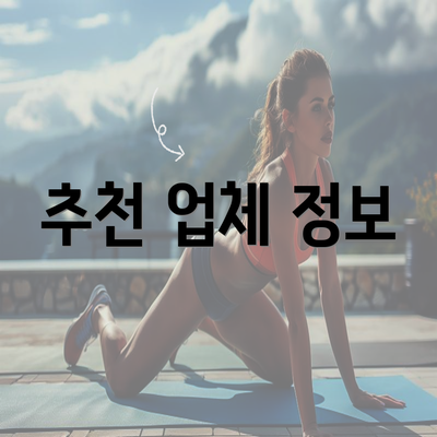 추천 업체 정보