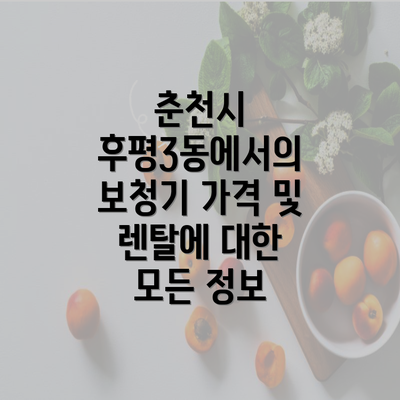 춘천시 후평3동에서의 보청기 가격 및 렌탈에 대한 모든 정보