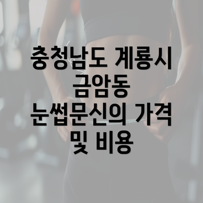 충청남도 계룡시 금암동 눈썹문신의 가격 및 비용