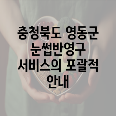 충청북도 영동군 눈썹반영구 서비스의 포괄적 안내