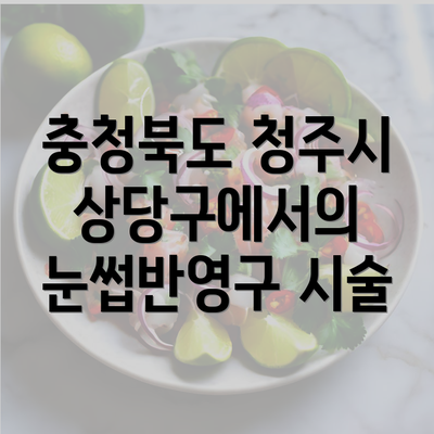 충청북도 청주시 상당구에서의 눈썹반영구 시술