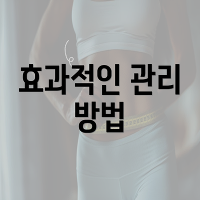 효과적인 관리 방법