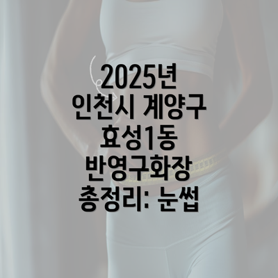 2025년 인천시 계양구 효성1동 반영구화장 총정리: 눈썹