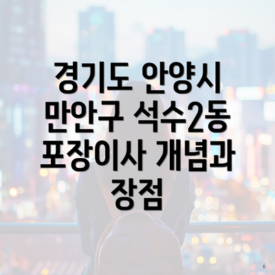 경기도 안양시 만안구 석수2동 포장이사 개념과 장점