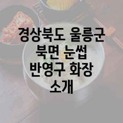 경상북도 울릉군 북면 눈썹 반영구 화장 소개